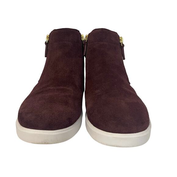 Cole Haan Women’s Suede Sneakers Grand Crosscourt Ankle Mid Top sz 8.5 B Maroon - Picture 4 of 14